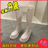 Fligmm Legs Mm But Knee Boots Women's 2024 New Thick Soles Show Thin Legs Long And Tall Knight Boots