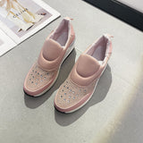 Fligmm New Large Size Women's Shoes With Thick Glitter, Solid Color Cover, Breathable Feet, Light And High Inside.