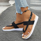 Fligmm Style Flat Sandals for Women Summer 2024 Lightweight Non Slip Beach Shoes Woman Buckle Strap Clip Toe Gladiator Sandalias