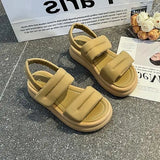 Fligmm Beach Sandal Woman Luxury Clogs With Heel Med Female Shoe Muffins shoe 2024 Summer Espadrilles Platform Comfort Thick Med