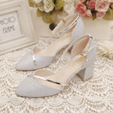 Fligmm Women Fashion High Quality Silver Wedding High Heel Shoes Female Golden Party Night Club Pumps for Spring