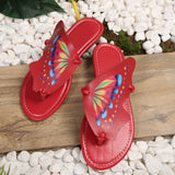 Fligmm Print Butterfly Slippers for Woman 2024 Summer Lightweight Beach Flip Flops Women Outdoor Clip Toe Flat Slides Sandals