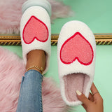 Fligmm Women's Winter Warm Home Fuzzy Slippers Cute Facial Pattern Plush House Shoes Women Indoor Bedroom Flat Non Slip Cotton Slippers