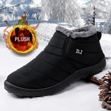 Fligmm Hiking Shoes Winter Men Boots Warm Plush Waterproof Non-slip Outdoor Walking Shoes Ankle Snow Boots for Women Zapatos Hombre