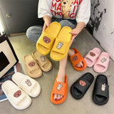 Fligmm Slip Cartoon Home Slippers Women Soft Sole Bathroom Slides Shoes Woman Summer Platform Sandals Orthopedic Unisex Slippers