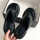 Fligmm Soled Slippers Sandals for Women Summer Casual Flip Flops New 2024 Clip on Beach Sandales Shoes Black White Slides Femme