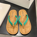 Fligmm Flat Flip-flops 40-43 Casual Women's Outdoor Fashion Slippers Beach Holder Fashion Shoes Woman Slippers Outer Wear Casual