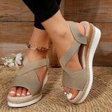 Fligmm Summer Wedge Sandals for Women Lightweight Platform Gladiator Shoes Woman Plus Size Non Slip Casual Sandalias Mujer 2024