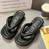 Fligmm Women Beach slippers Flip Flops Thick Sole Wedge Heels Sandals Girls Outdoor Slides Non-Slip Homes Slippers Fashion Flip-Flops