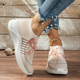 Fligmm Knitted Socks Sneakers for Women 2024 Summer Breathable Mesh Walking Shoes Woman Non Slip Platform Tennis Shoes 35-43