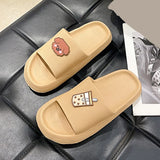 Fligmm Slip Cartoon Home Slippers Women Soft Sole Bathroom Slides Shoes Woman Summer Platform Sandals Orthopedic Unisex Slippers