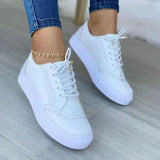 Fligmm New Sneakers Women Flat Casual Sneaker Spring Fashion Versatile Lace Up Walking Women Shoes Zapatos De Mujer Tendencia