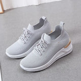 Fligmm Thick Soled Increase Women's Shoes 2024 Autumn New Wedges Casual Shoes for Women Mesh Breathable Comfort Sneakers Women