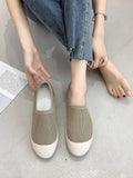 Fligmm Flat-Bottomed Women's Shoes Spring and Breathable Mesh Casual Vulcanized Shoes Women Work Loafers Casual Flats Shoes