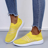 Fligmm Soft Sole Knit Socks Sneakers Woman 2024 Spring Summer Mesh Flats Shoes for Women Light Breathable Plus Size Casual Shoes