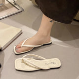 Fligmm Luxury Crystal Thongs Shoes Flats Summer Flip Flops For Girls Outdoor Simple Leisure Slippers In Gold Silver