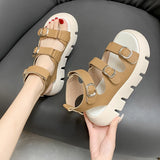 Fligmm Fashion Women's Shoes Buckle Strap Women's Sandals Sponge Bottom Ladies Slippers Solid Sports Sandals Zapatos Mujer