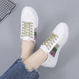 Fligmm New Women Walking Shoes Sport Fashion Microfiber Four Season Breathable Tenis Girls Platform Sneakers Sneaker woman