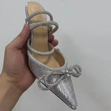 Fligmm Crystal Transparent PVC Women Sandals Fashion Summer Slippers High heels Mules Slides Elegant Ladies Party Wedding Shoes