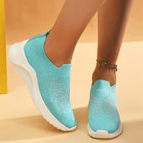 Fligmm Butterfly Knitting Sneakers Women Platform Breathable Mesh Walking Shoes Woman Fashion Elastic Slip On Sock Sneakers