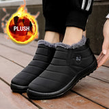 Fligmm Hiking Shoes Winter Men Boots Warm Plush Waterproof Non-slip Outdoor Walking Shoes Ankle Snow Boots for Women Zapatos Hombre