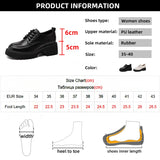 Fligmm Lace Up Platform Oxford Shoes for Women 2024 Spring Autumn Chunky Heels Pumps Woman Black PU Leather Office Work Shoes