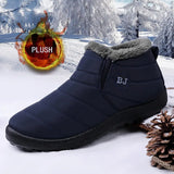 Fligmm Hiking Shoes Winter Men Boots Warm Plush Waterproof Non-slip Outdoor Walking Shoes Ankle Snow Boots for Women Zapatos Hombre