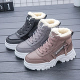 Fligmm Boots 2024 New Women Ankle Boots Warm Plush Woman Shoes Sneakers Flats Casual Ladies Cotton Shoes Short Snow Botas Mujer