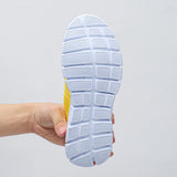 Fligmm Breathable Mesh Slippers for Women 2024 Lightweight Slip On Walking Shoes Woman Yellow Flat Bottom Non Slip Half Slippers