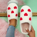 Fligmm Women's Winter Warm Home Fuzzy Slippers Cute Facial Pattern Plush House Shoes Women Indoor Bedroom Flat Non Slip Cotton Slippers