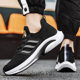 Fligmm Men's Shoes Summer New Flying Woven Breathable Mesh Surface Fashion Shoes All Match Running Sports Big Size Men's Shoes