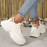 Fligmm New Women' Shoes Casual and Versatile Spring and Autumn Outdoor Fashion Lightweight and Comfortable Thick Sole Sports Shoes