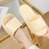 Fligmm Eva Home Bathroom Slippers Women Flat Heels Lightweight Non Slip Indoor Slides Woman Summer Soft Bottom Beach Flip Flops