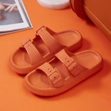 Fligmm Buckle Thick Platform Slippers Women Home Soft Sole eva Cloud Slides Sandals Woman 2024 Summer Non Slip Beach Flip Flops