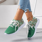 Fligmm for Women 2024 New Spring and Autumn Women's Vulcanize Shoes Mixed Colors Net Cloth Breathable Lace Up Sport Shoes Women