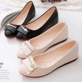 Fligmm Work Women Single Shoes 2024 Spring Soft Leather Flats Slip on Women Casual Shoes Concise Non Slip Soft Sole Women Shoes