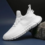 Fligmm Arrival Running Shoes for Men Soft Sole Lightweight White Sneakers Big Size 39-46 Breathable Summer Walking Shoes Male