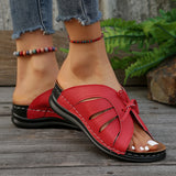 Fligmm Style Platform Sandals for Women Summer 2024 New Fashion Hollow Out Wedge Slippers Woman Comfortable Non Slip Beach Slides