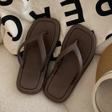 Fligmm Korean Fashion Women Beach Flip Flops Summer New Candy Color Outdoor Slippers Female Flat Heels Clip Toe Slides Sandals