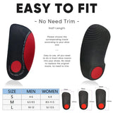 Fligmm Insoles High Arch Supports Shoe Sole for Plantar Fasciitis Flat Feet Over-Pronation Relief Heel Spur Pain Shoe Pads