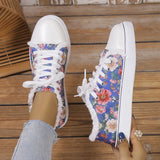 Fligmm Skull Canvas Shoes 2024 Women Large Size Flat Sneakers Female Lace-up Sports Shoes Casual Vulcanized Shoes Femme Zapatos