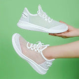 Fligmm Women Casual Sports Shoes Comfort Mesh Tennis Spring summer Mesh Light Sneakers Women 2024 White Hollow No-slip Walking Shoes