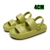 Fligmm Women Summer Beach Platform Sandals Green Soft Sole EVA Slides Woman Fashion Non-slip Outdoor Slippers Female Comfortable Shoes