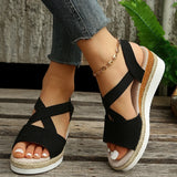 Fligmm Summer Wedge Sandals for Women Lightweight Platform Gladiator Shoes Woman Plus Size Non Slip Casual Sandalias Mujer 2024