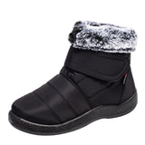 Fligmm Winter Warm Rabbit Fur Snow Boots for Women Waterproof Non Slip Winter Boots Women Plus Size Thick Plush Ankle Botas Mujer