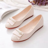 Fligmm Work Women Single Shoes 2024 Spring Soft Leather Flats Slip on Women Casual Shoes Concise Non Slip Soft Sole Women Shoes