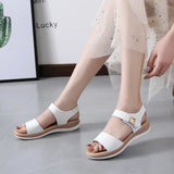 Fligmm New Women Sandals Comfy Roman Wedge Sandals Low Heels Beach Shoes Retro Women's Fashion Women's sandals