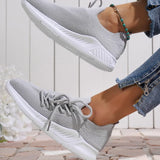 Fligmm for Women 2024 Fashion Spring and Autumn Women's Vulcanize Shoes Grid Reathable Round Toe Lace Up Sport Shoes Women