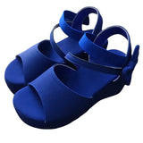 Fligmm for Women 2024 Hot Sale Summer Women's Sandals Solid Color Bow Tie Mid Heel Water Proof Open Toe Wedge Beach Sandals Women