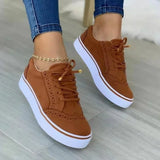 Fligmm 2024 Spring Sneakers Women Flat Casual Sneaker Fashion Versatile Lace Up Walking Women Shoes Large Size 43 Zapatos De Mujer